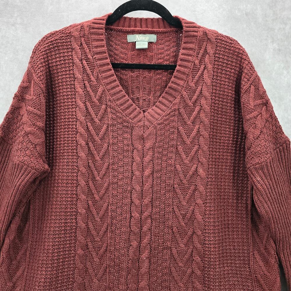 Natural Reflection Red Pullover Knit Long Sleeve … - image 3